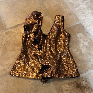 Gold sequin shirt